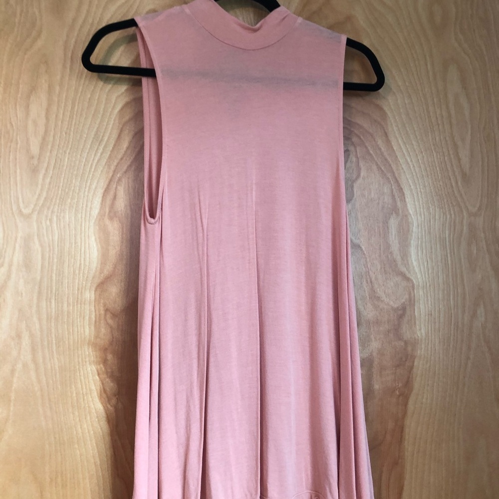 Color Thread Mock Turtleneck Dress